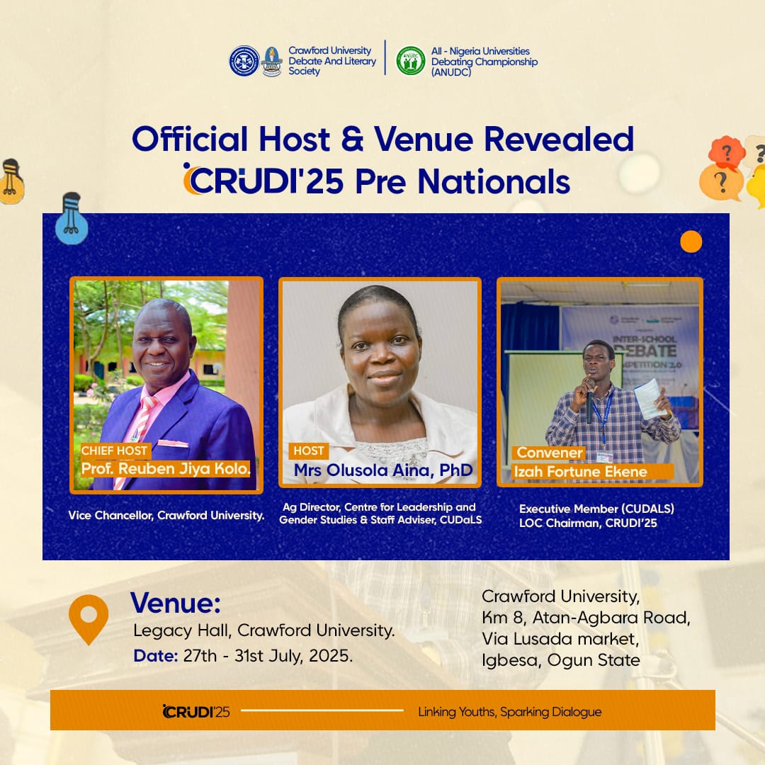 CRUDI Debate Event Flier
